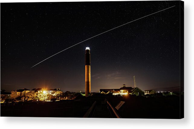 Caswell Beach Acrylic Print featuring the photograph Space Station at the Lighthouse by Nick Noble