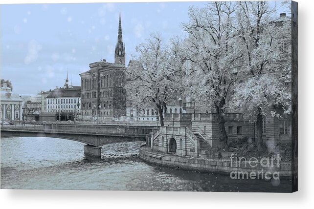 Stockholm Acrylic Print featuring the photograph Stockholm Vista, Sweden - 4 by Philip Preston