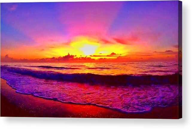 Sunrise Acrylic Print featuring the photograph Sunrise Beach 17 by Rip Read
