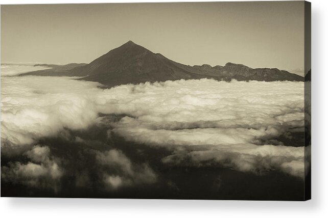 Tenerife Acrylic Print featuring the photograph Tenerife from the air by Gavin Lewis