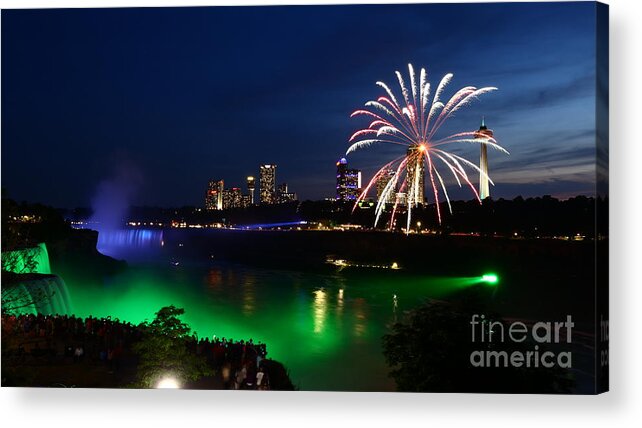 Colorful Loud Smoky Acrylic Print featuring the photograph The Green of Niagara Falls by Tony Lee