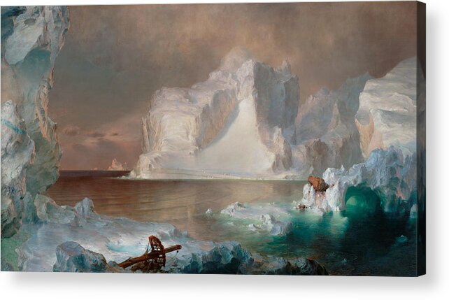 Frederic Edwin Church Acrylic Print featuring the painting The Icebergs 1861 by Peter Ogden