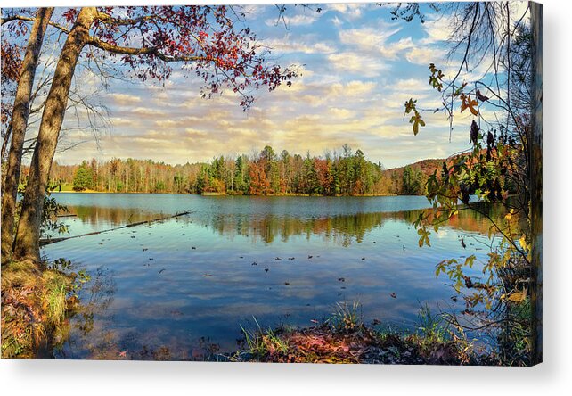 Carolina Acrylic Print featuring the photograph The Lake at Indian Boundry by Debra and Dave Vanderlaan