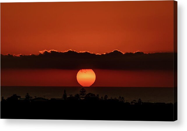 Chriscousins Acrylic Print featuring the photograph The Red Sun by Chris Cousins