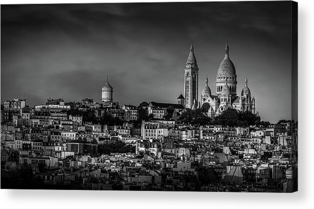 Blue Hour Acrylic Print featuring the photograph The Sacre Coeur by Serge Ramelli