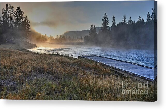National Parks Acrylic Print featuring the photograph Tranquil Madison River by Steve Brown