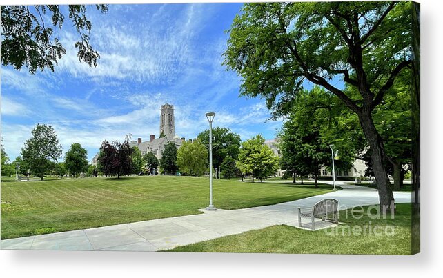 University Hall Acrylic Print featuring the photograph University Hall University of Toledo 9206b by Jack Schultz