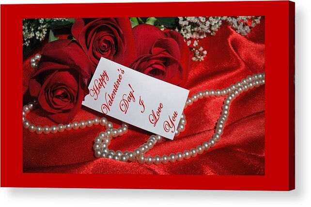 Valentine Acrylic Print featuring the photograph Valentine's Day Love by Nancy Ayanna Wyatt