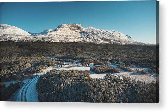Cold Acrylic Print featuring the photograph Valley in the Litlefjellet nature reserve in Finnmark by Vaclav Sonnek