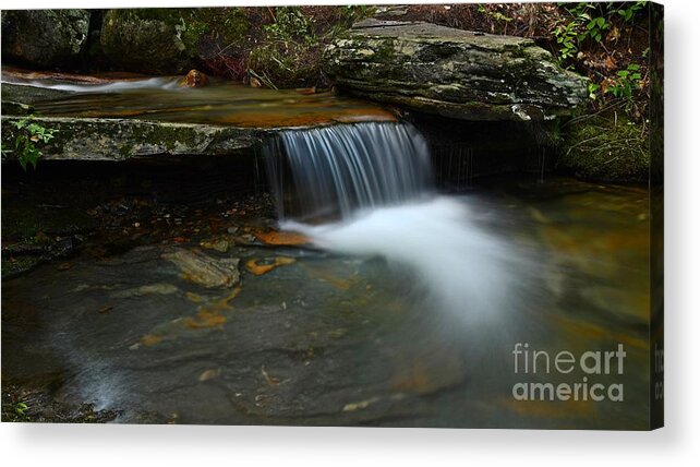 Waterfalls Acrylic Print featuring the photograph Vermont Falls by Steve Brown