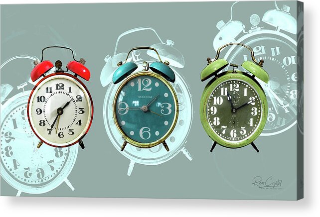 Clocks Acrylic Print featuring the photograph Wake Up Wake Up by Rene Crystal