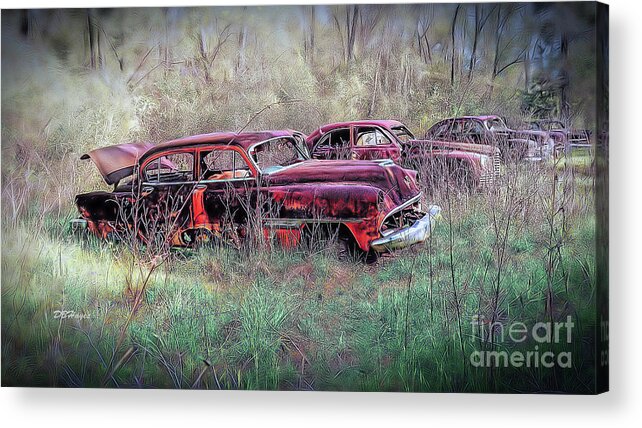 Cars Acrylic Print featuring the photograph Wasting Away by DB Hayes