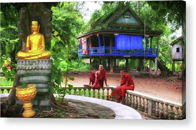 Religion Acrylic Print featuring the photograph Behind the Buddhist temple by Robert Bociaga