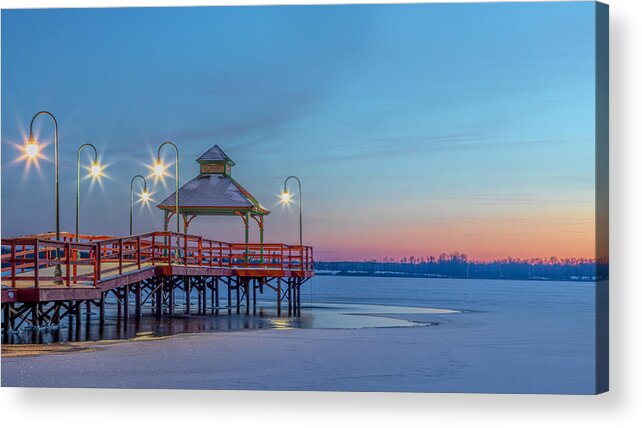 Lake Neatahwanta Acrylic Print featuring the photograph Winter Twilight by Rod Best
