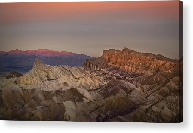 Death Valley Sunrise Acrylic Print featuring the photograph Zabriskie Sunrise by Rebecca Herranen