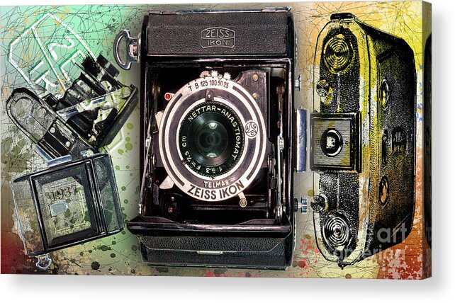 Kodak Acrylic Print featuring the digital art Zeiss-ikon Semi Nettar 515 by Anthony Ellis