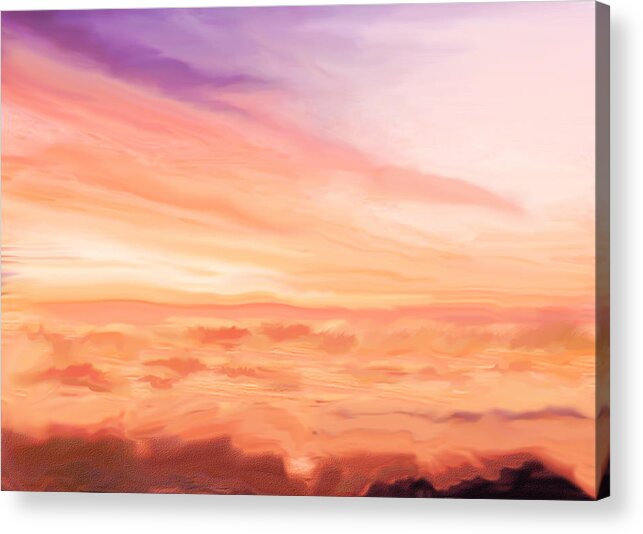 Acrylic Acrylic Print featuring the photograph Abstract Pacific Beach Sunset TTN by Bob and Nadine Johnston