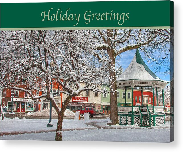 New England Acrylic Print featuring the photograph New England Christmas by Joann Vitali
