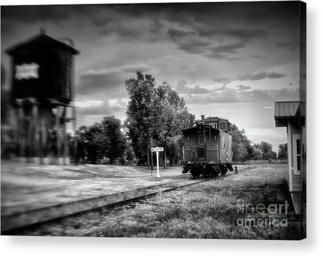Kansas Acrylic Print featuring the photograph Caboose Retirement by Fred Lassmann