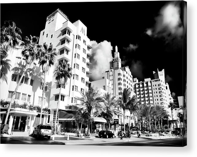 Collins Avenue Acrylic Print featuring the photograph Collins Avenue South Beach by John Rizzuto