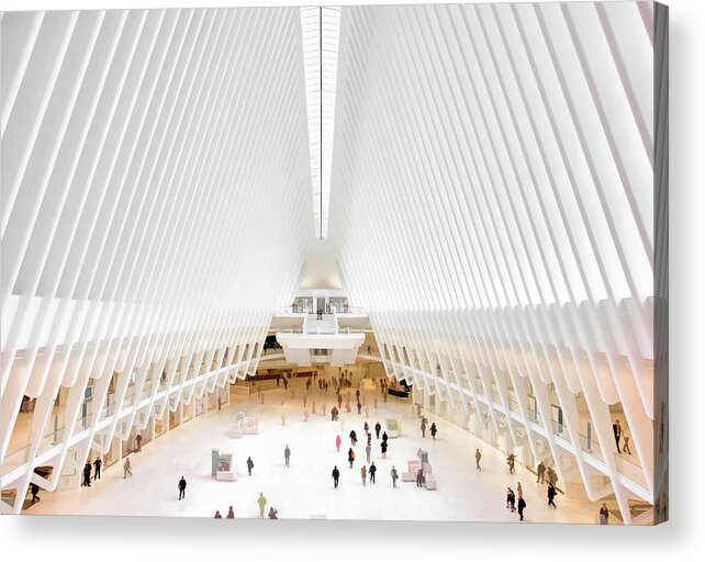 New York Acrylic Print featuring the painting New York City World Trade Center Oculus by Christopher Arndt