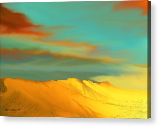 Desert Acrylic Print featuring the digital art Ridge by Kerry Beverly