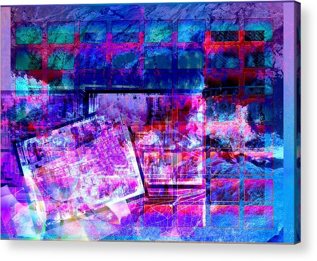 Abstract Acrylic Print featuring the digital art Schedule by Art Di