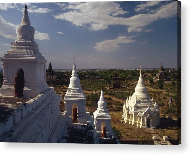 Southeast Asia Acrylic Print featuring the photograph White Pagoda #1 by Slim Aarons