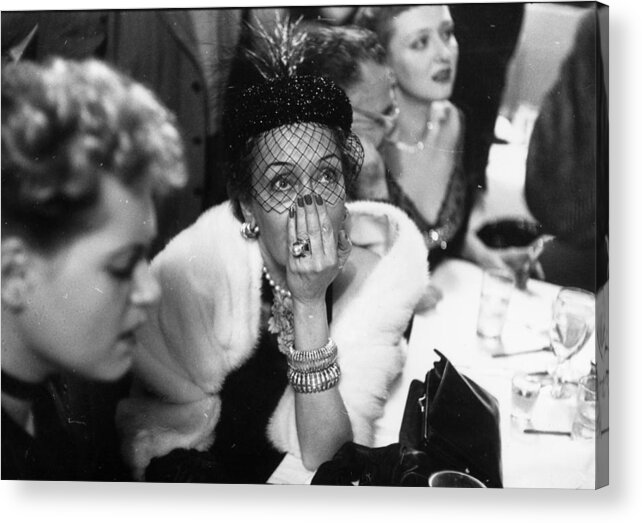 People Acrylic Print featuring the photograph An Anxious Wait by Slim Aarons