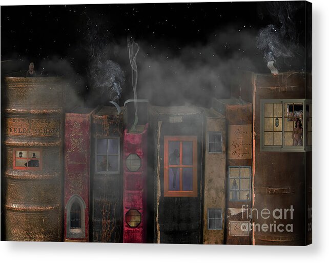 Book Acrylic Print featuring the digital art Book of Hi Rises by Jim Hatch