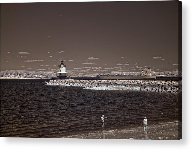 Ocean Acrylic Print featuring the photograph Spring Point Ledge Light #1 by Joann Vitali