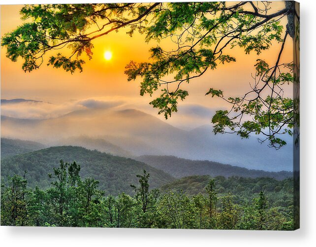 Blue Ridge Parkway Acrylic Print featuring the photograph Above the Clouds - Blue Ridge Parkway by Dan Carmichael