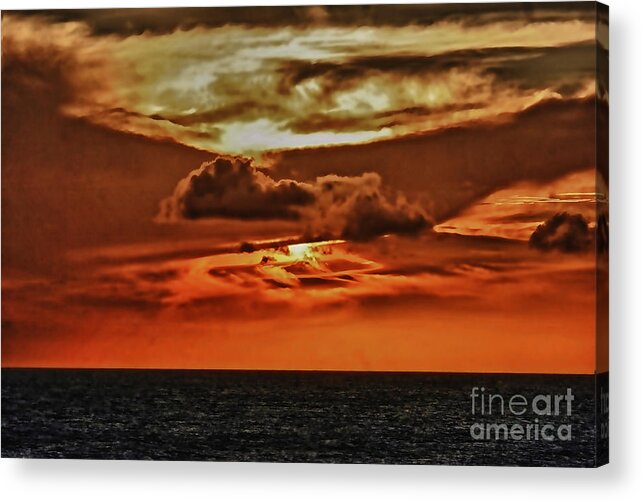 Ocean Scene Acrylic Print featuring the photograph As far as the eye can see by Tom Prendergast