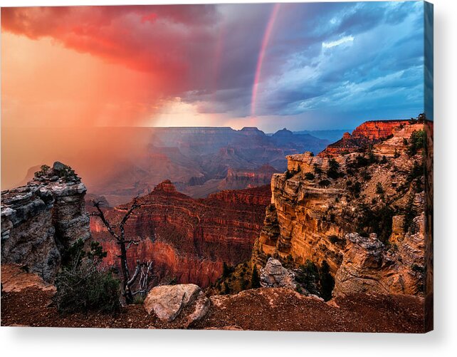 Arizona Acrylic Print featuring the photograph Canyon Storm by Guy Schmickle