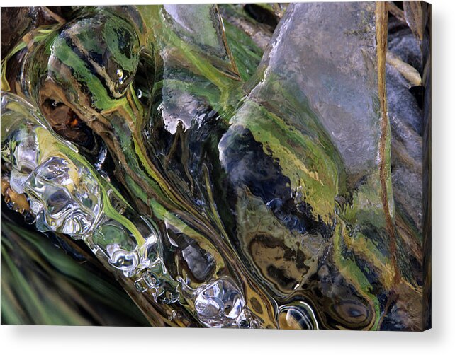 Abstract Patterns Acrylic Print featuring the photograph Cascade of Ice by Don Johnston