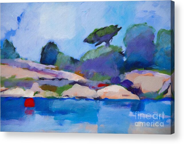 Impression Acrylic Print featuring the painting Coast Impression I by Lutz Baar