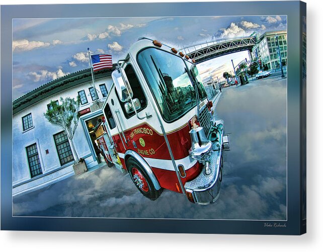  Acrylic Print featuring the photograph Engine 35 San Francisco by Blake Richards