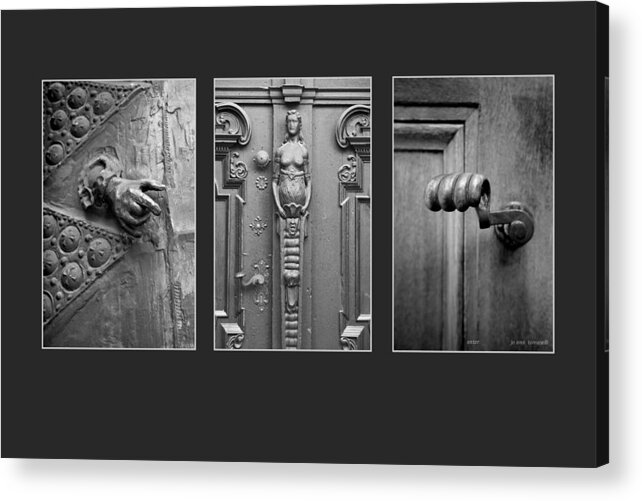 Triptych Acrylic Print featuring the photograph Enter Triptych Image Art by Jo Ann Tomaselli