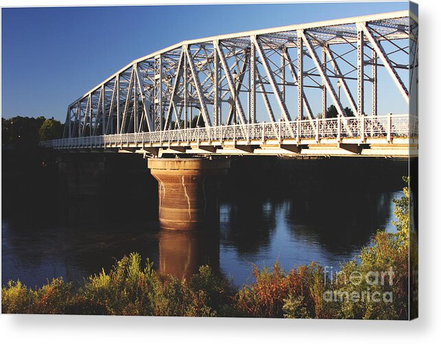 Greenwood Acrylic Print featuring the photograph Greenwood Bridge at Sunset by Shanna Vincent