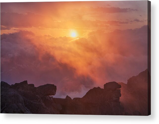Sunset Acrylic Print featuring the photograph Lux Aeterna by Morris McClung