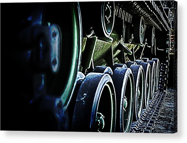 Mbt Acrylic Print featuring the photograph M60A3 Tank Tread by D L McDowell-Hiss