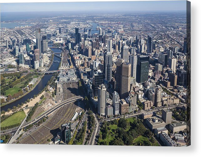 Australia Acrylic Print featuring the photograph Melbourne From The South East Corner by Brett Price