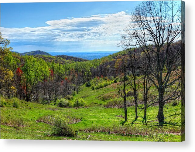 Blue Ridge Mountains Acrylic Print featuring the photograph Mountains Beyond Forever by Dan Carmichael