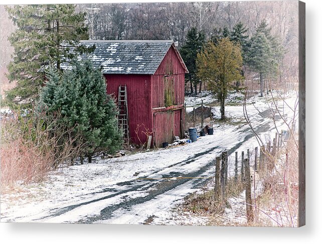 Barn Acrylic Print featuring the photograph Old Barn by Steve Ladner