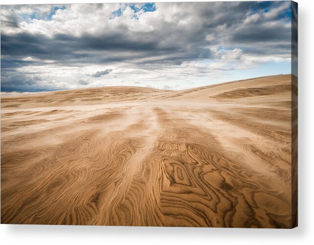 Outer Banks Acrylic Print featuring the photograph Outer Banks Jockeys Ridge State Park - Swept Away by Dave Allen