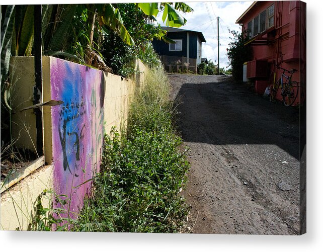 Graffiti Acrylic Print featuring the photograph Paia Alleyway by Matt Radcliffe