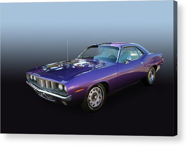Plymouth Acrylic Print featuring the photograph Plum Crazy Cuda by Bill Dutting