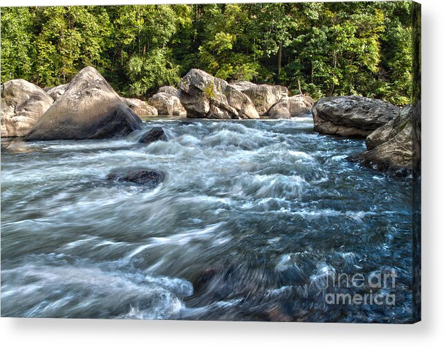 Rivers End Acrylic Print featuring the photograph Rivers End Rapid on the Lower Yough by Jeannette Hunt