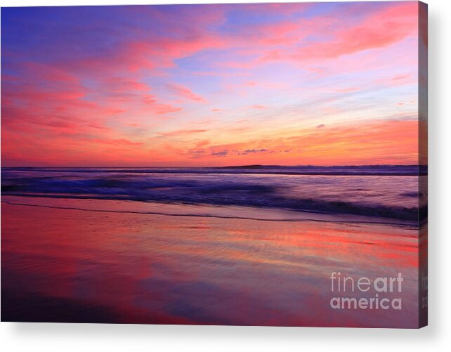Landscapes Acrylic Print featuring the photograph Serenity Surf Oceanside by John F Tsumas