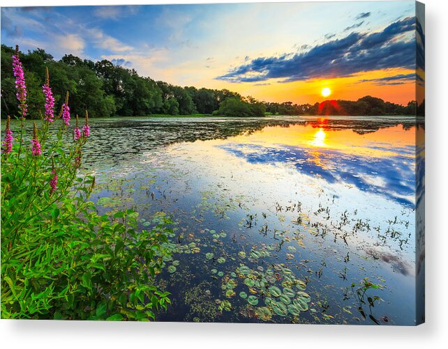 Shad Factory Acrylic Print featuring the photograph Shad Sunset by Bryan Bzdula